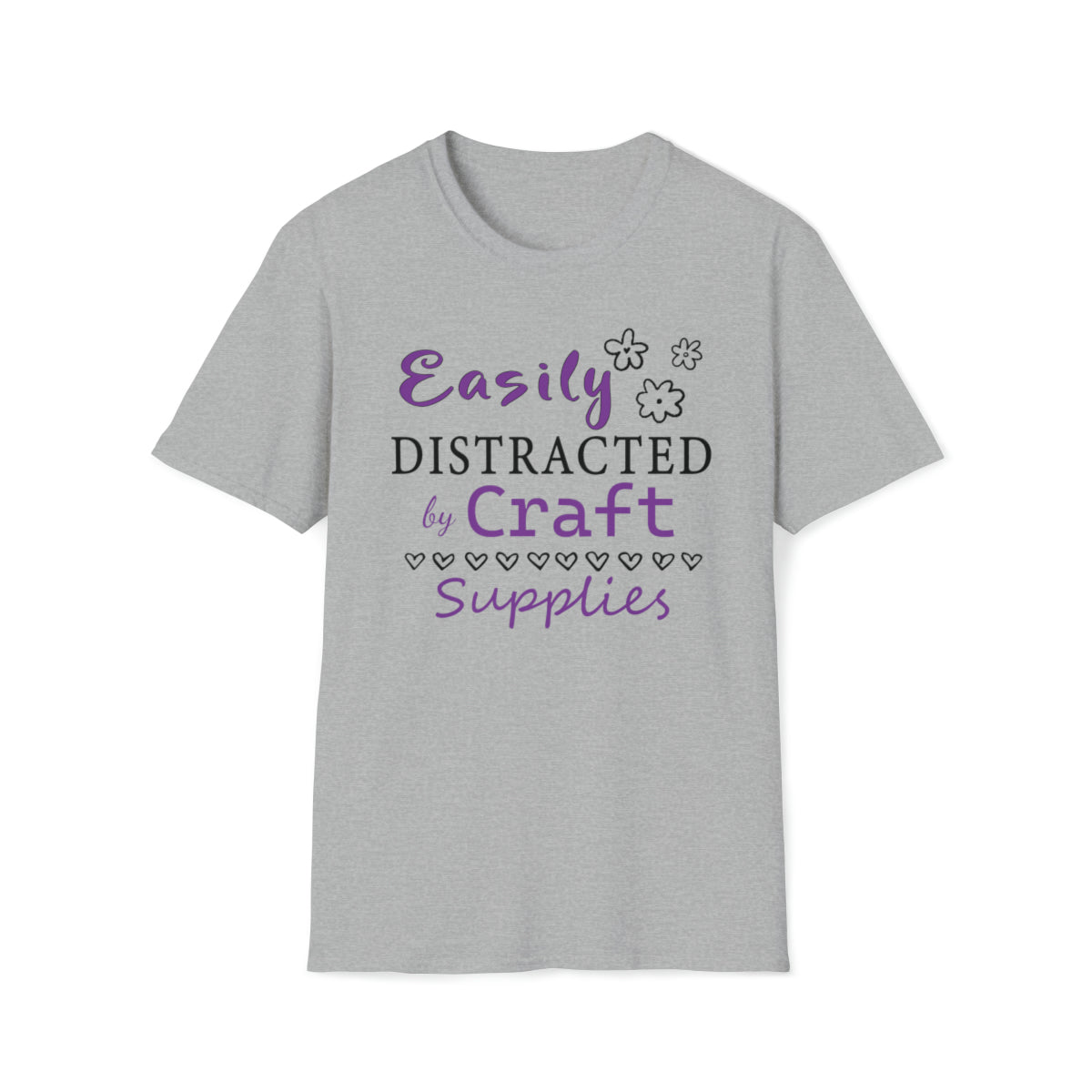 Easily Distracted by Craft Supplies - Short Sleeve Unisex Soft Style T-Shirt