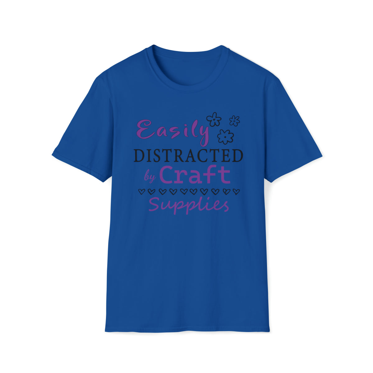 Easily Distracted by Craft Supplies - Short Sleeve Unisex Soft Style T-Shirt